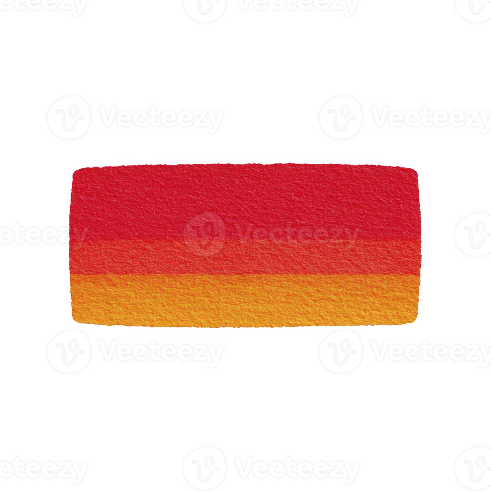 Rectangular gradient of red to orange with textured surface creates vibrant and warm visual effect. colors transition smoothly, evoking sense of warmth and energy png