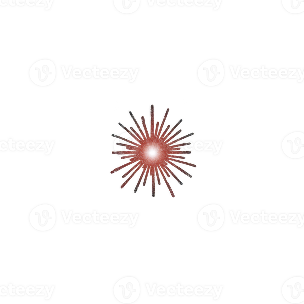 Red and white starburst pattern radiates from center, creating dynamic and festive design. symmetrical lines give sense of movement and celebration, perfect for festive occasions png