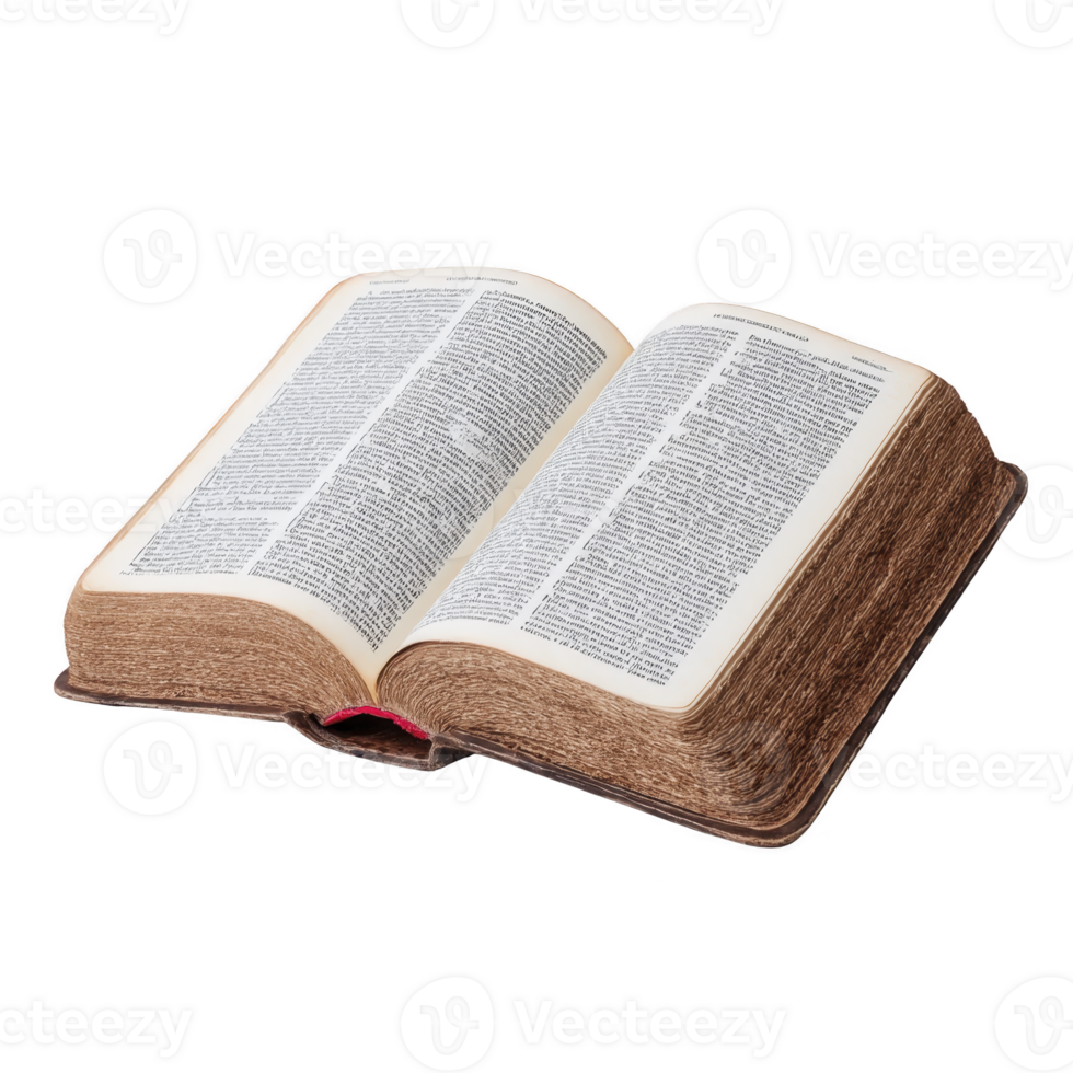 Open book with visible text its pages, showcasing classic and vintage appearance. book pages are slightly yellowed, indicating age, and binding is sturdy. This evokes sense of knowledge png