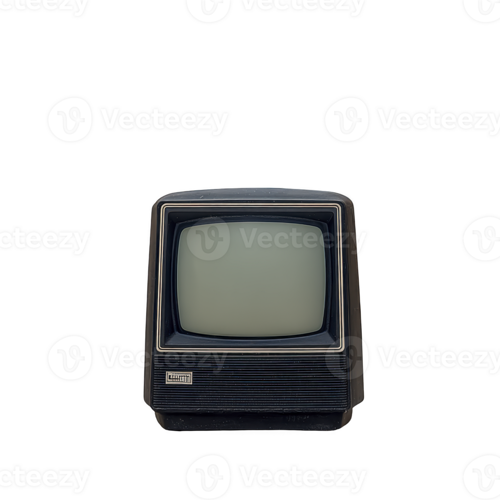 Vintage television with retro design and small screen evokes nostalgia. classic style and old fashioned appearance make it charming piece of history png