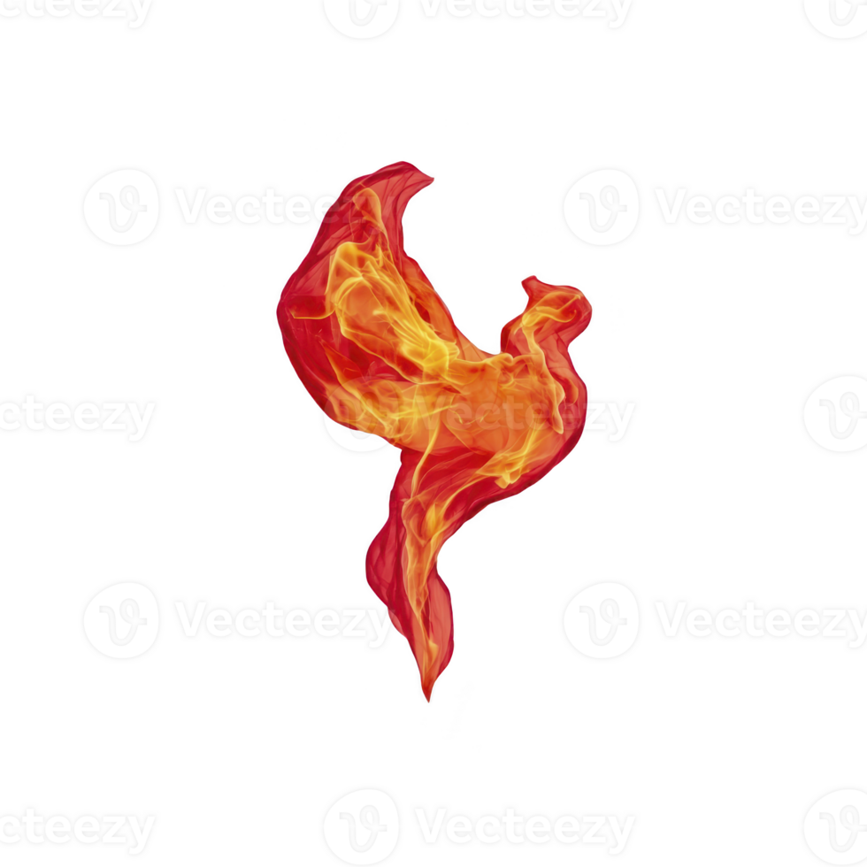 Fiery phoenix rises with vibrant flames, symbolizing rebirth and transformation. dynamic movement and vivid colors evoke sense of power and renewal png