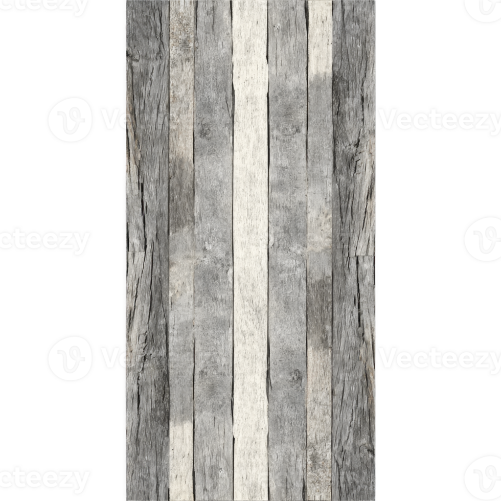 Rustic wooden plank wall with weathered texture, featuring vertical gray and white boards. aged appearance adds vintage charm, perfect for backgrounds or interior design png