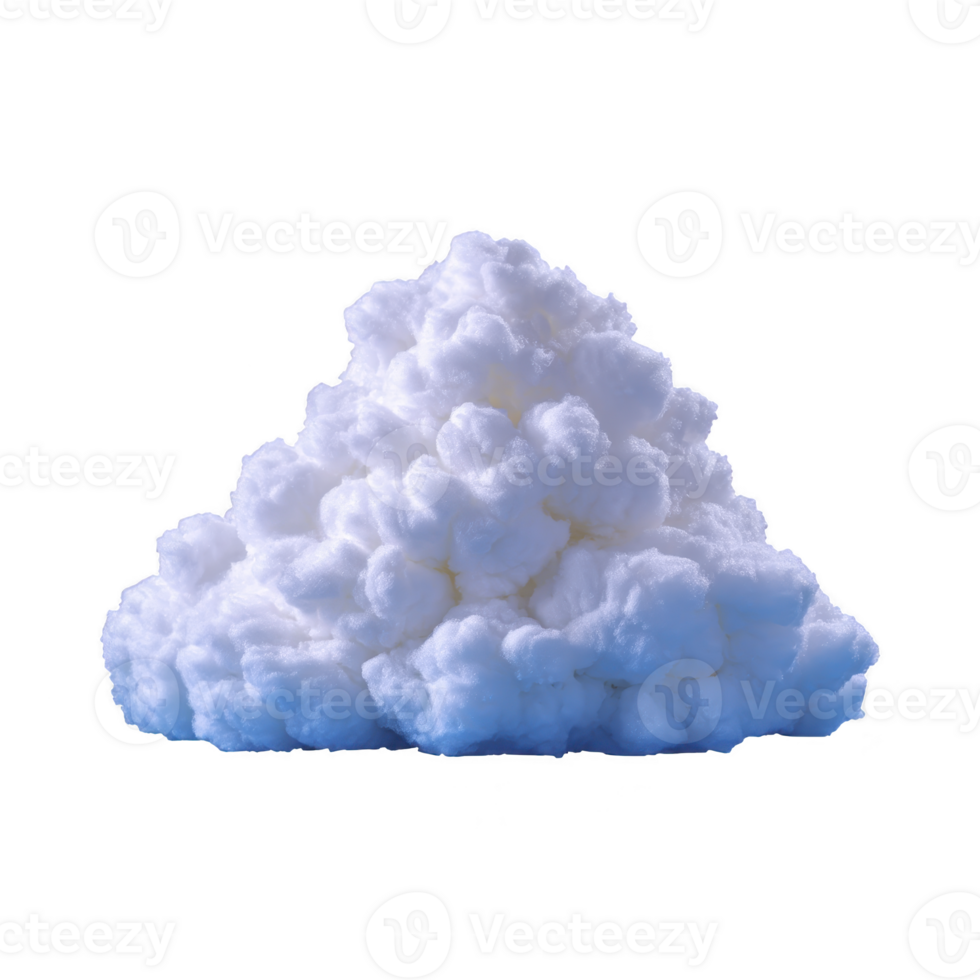 Pile of fluffy white cotton balls is stacked in pyramid shape, resembling soft cloud. texture is soft and airy, creating sense of lightness and purity png