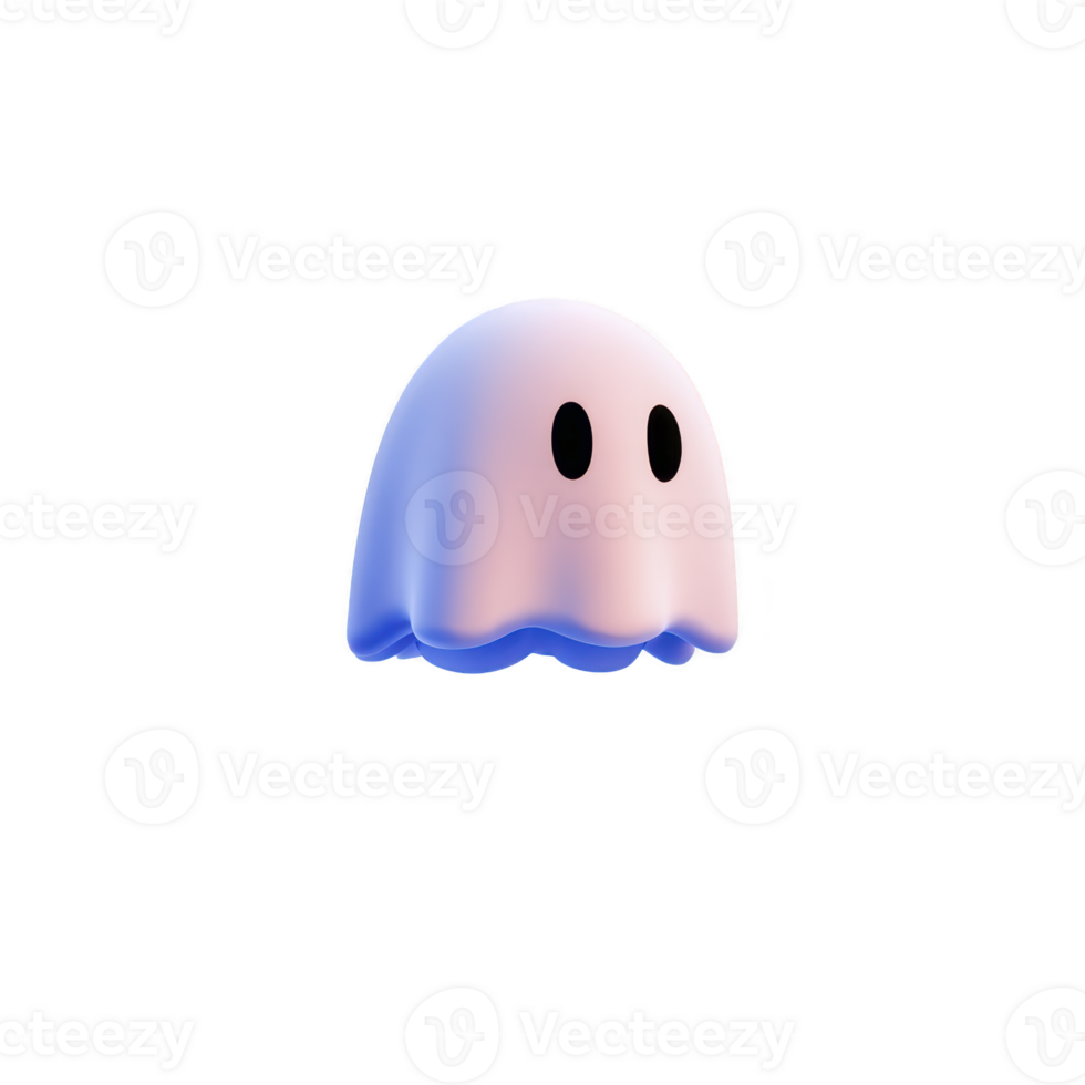 Cute, pastel colored jellyfish character with simple design and friendly expression, featuring gradient of pink and blue hues png