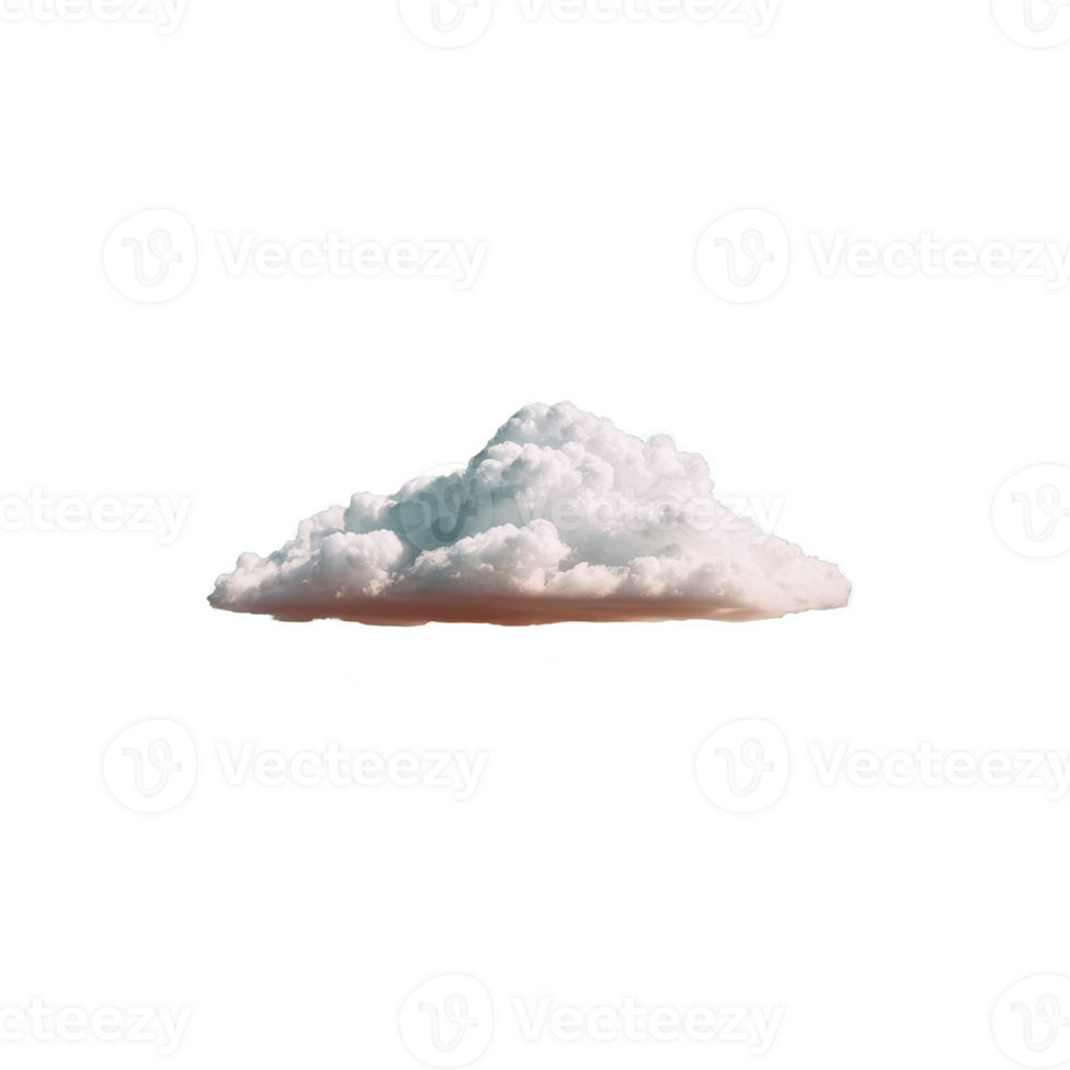 Fluffy white cloud floats against clear background, evoking sense of calm and serenity. cloud soft texture and gentle appearance create peaceful and dreamy atmosphere png