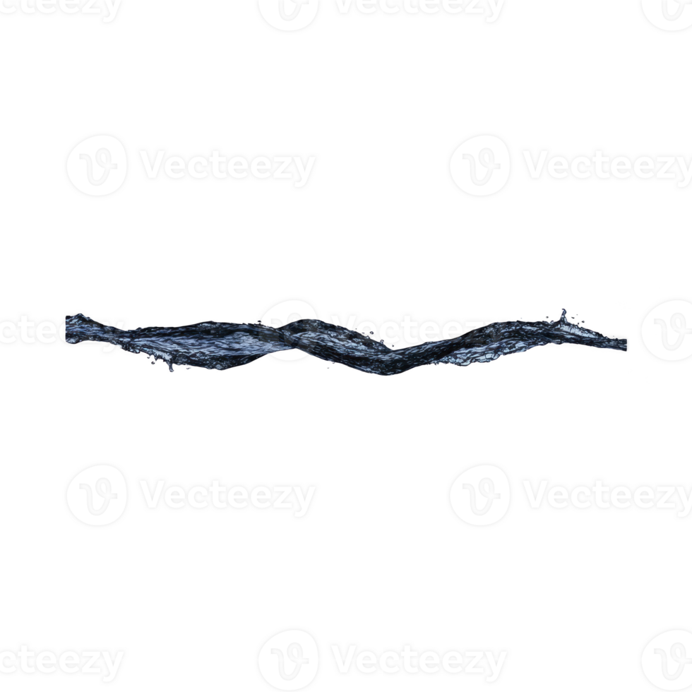 Twisting stream of water flows dynamically against transparency background, showcasing fluid motion and energy. water appears clear and vibrant, capturing essence of movement and nature png