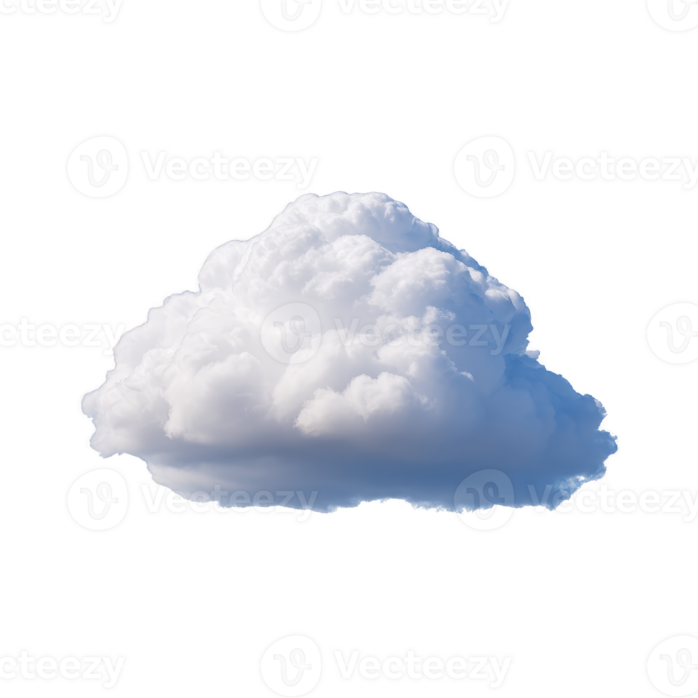 Fluffy white cloud floats against transparent background, showcasing its soft and airy texture. cloud appears light and serene, evoking sense of calm and tranquility png