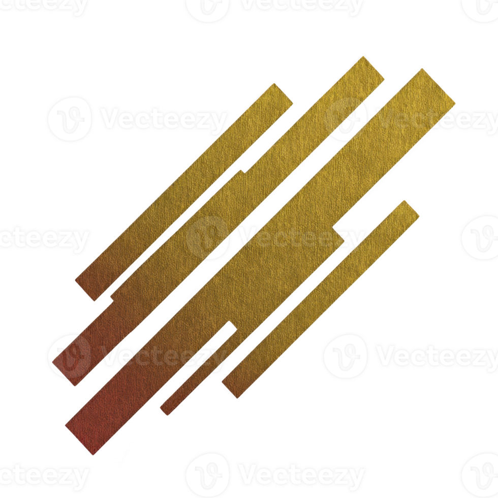 This features abstract design with diagonal golden and brown lines on transparency background, creating modern and dynamic visual effect png