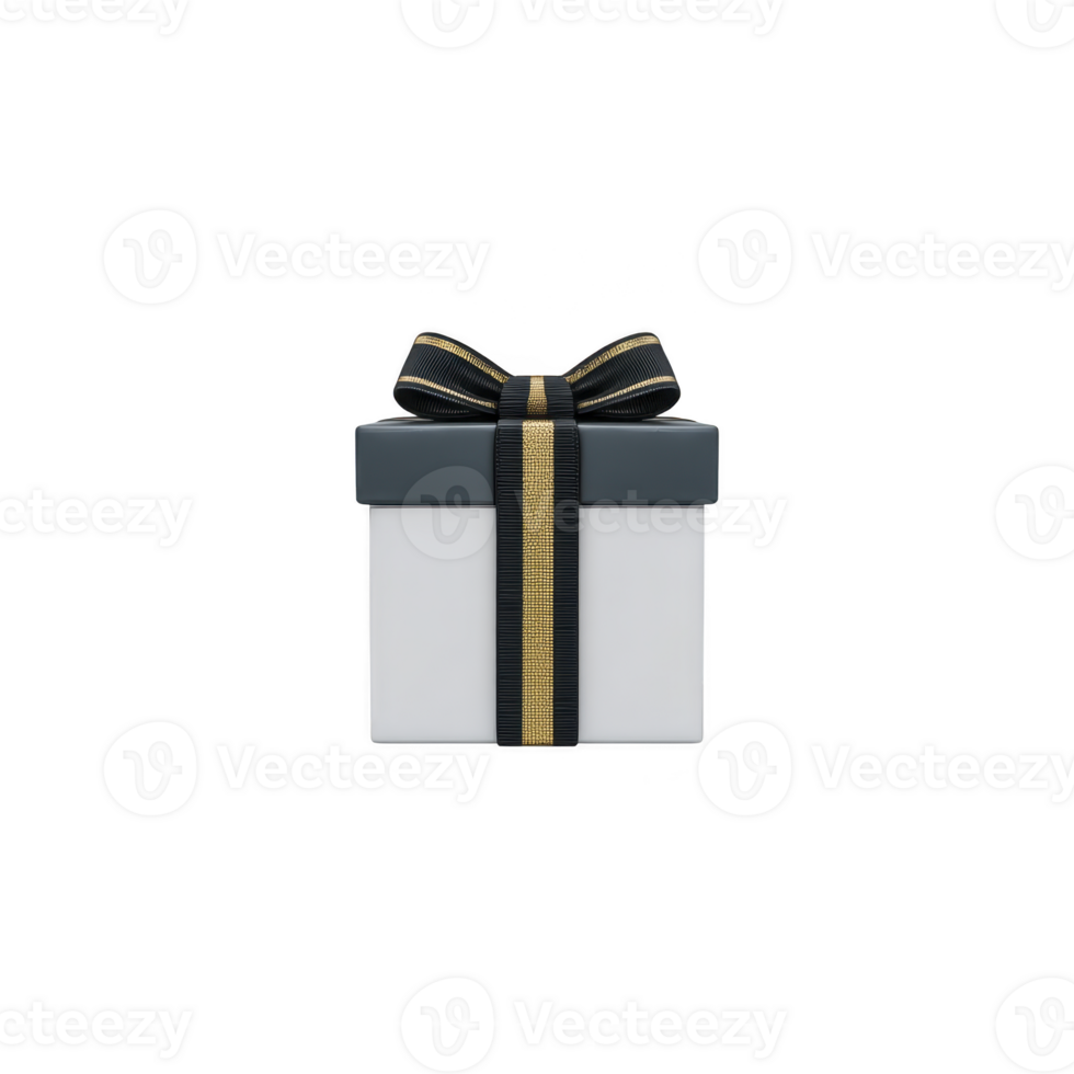 Small, elegant gift box with black lid and gold ribbon, perfect for special occasions like birthdays or anniversaries. minimalist design adds touch of sophistication png