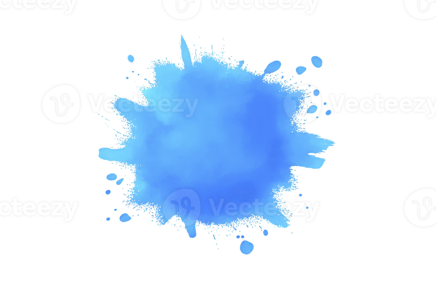 Vibrant blue paint splash with dynamic splatter patterns creates energetic and artistic effect, perfect for creative projects and design inspiration png
