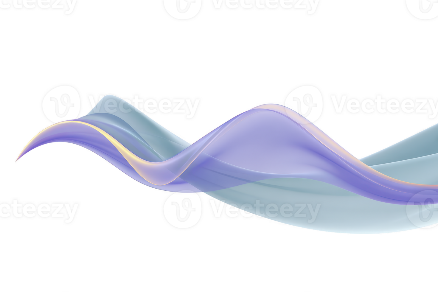 Flowing abstract wave design in soft blue and purple hues creates sense of calm and movement. smooth, translucent layers overlap gracefully, forming dynamic and elegant visual png