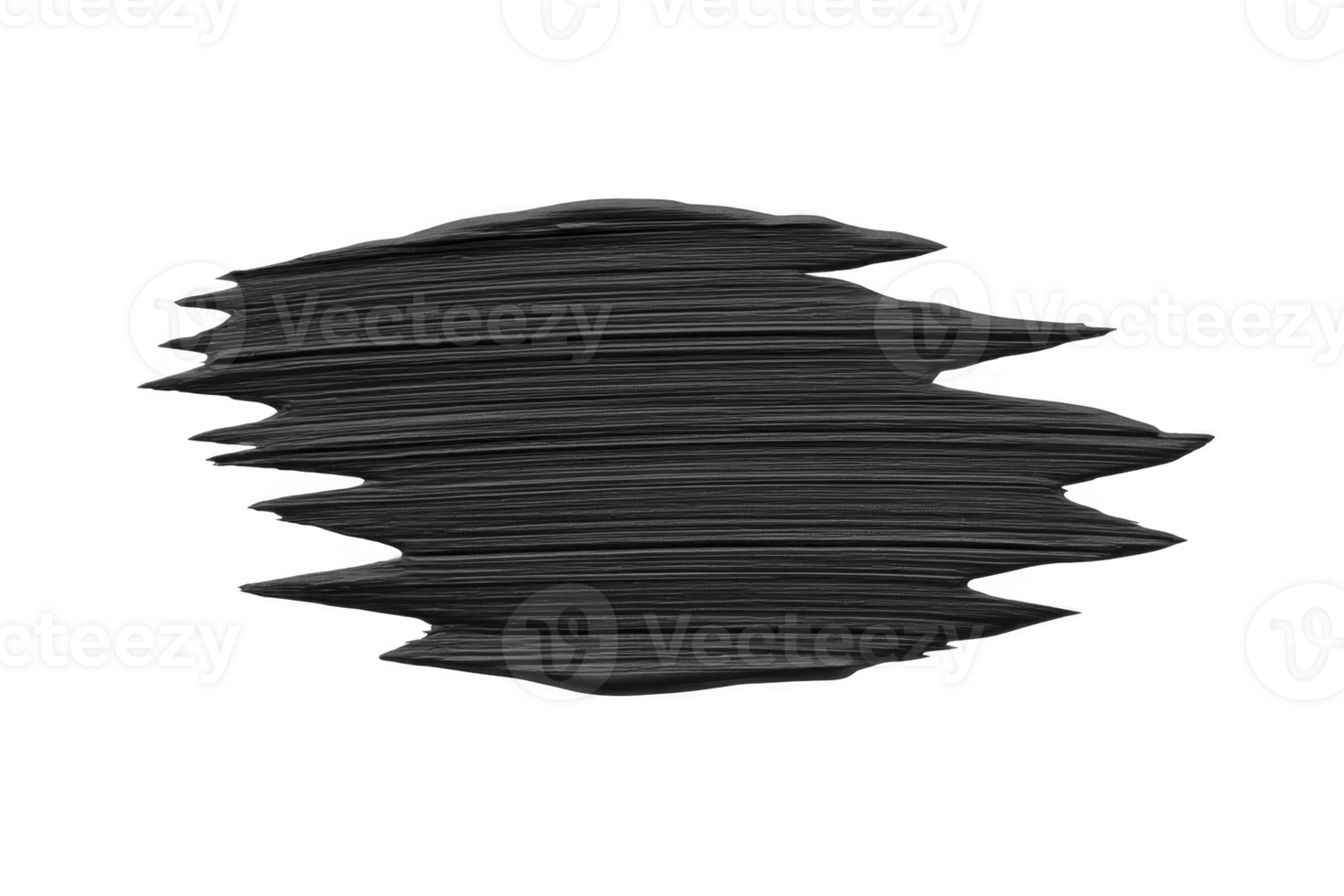 Textured black brushstroke forms abstract circular shape, creating dynamic and artistic design element. rough edges and uneven lines add sense of movement and creativity png