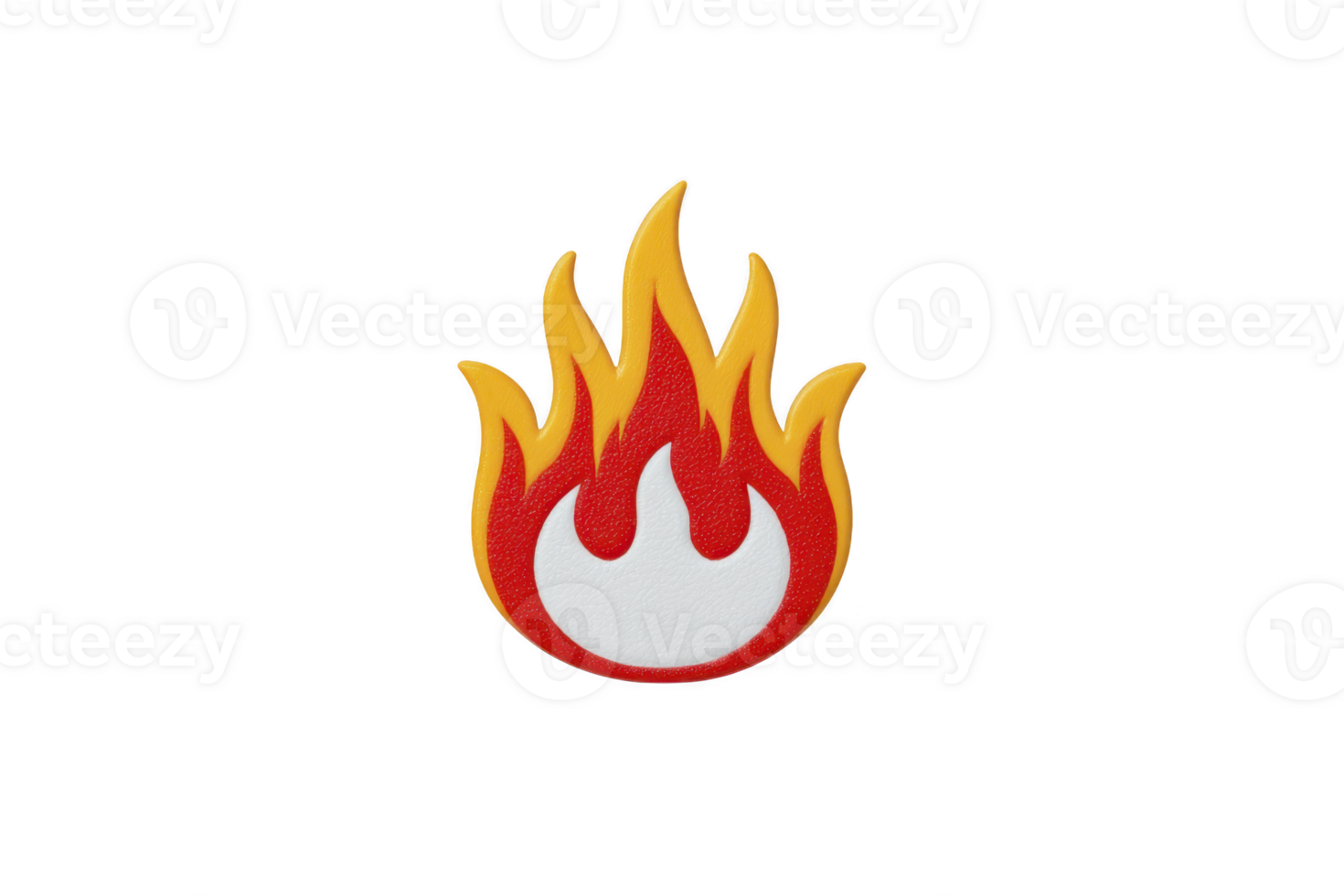 This features stylized flame icon with vibrant red and yellow colors, symbolizing heat or energy. design is simple and bold, often used to represent fire or intense emotion.flame icon with vibrant png