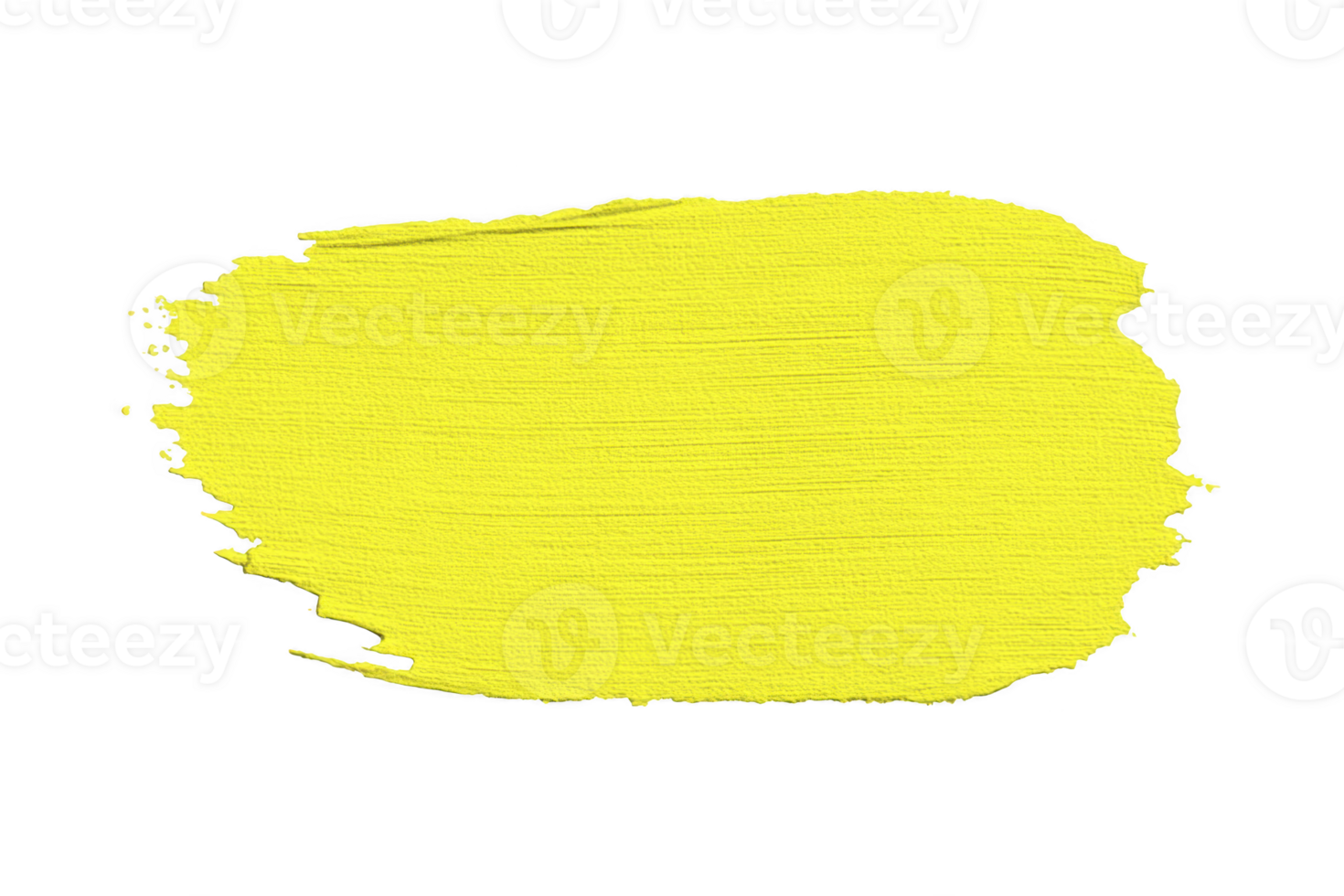Vibrant yellow paint stroke on transparency background, showcasing texture and bold color. brushstroke is irregular, adding artistic and dynamic feel to image png