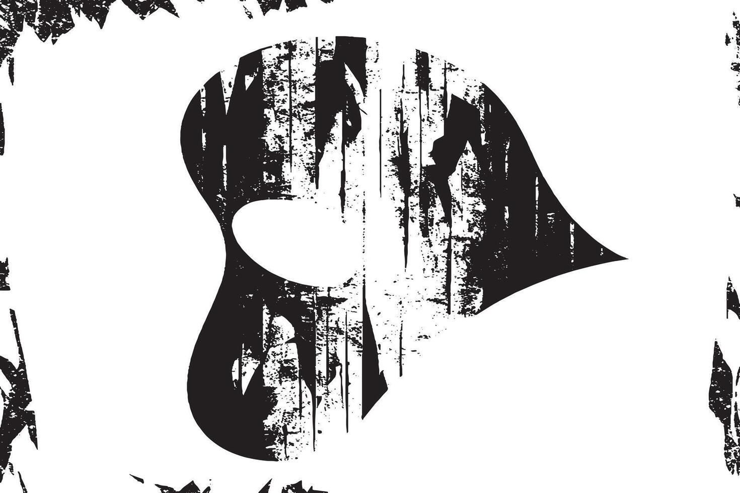 Bold black-and-white Spartan helmet with grunge texture. Perfect for streetwear, poster prints, and edgy art lovers. vector