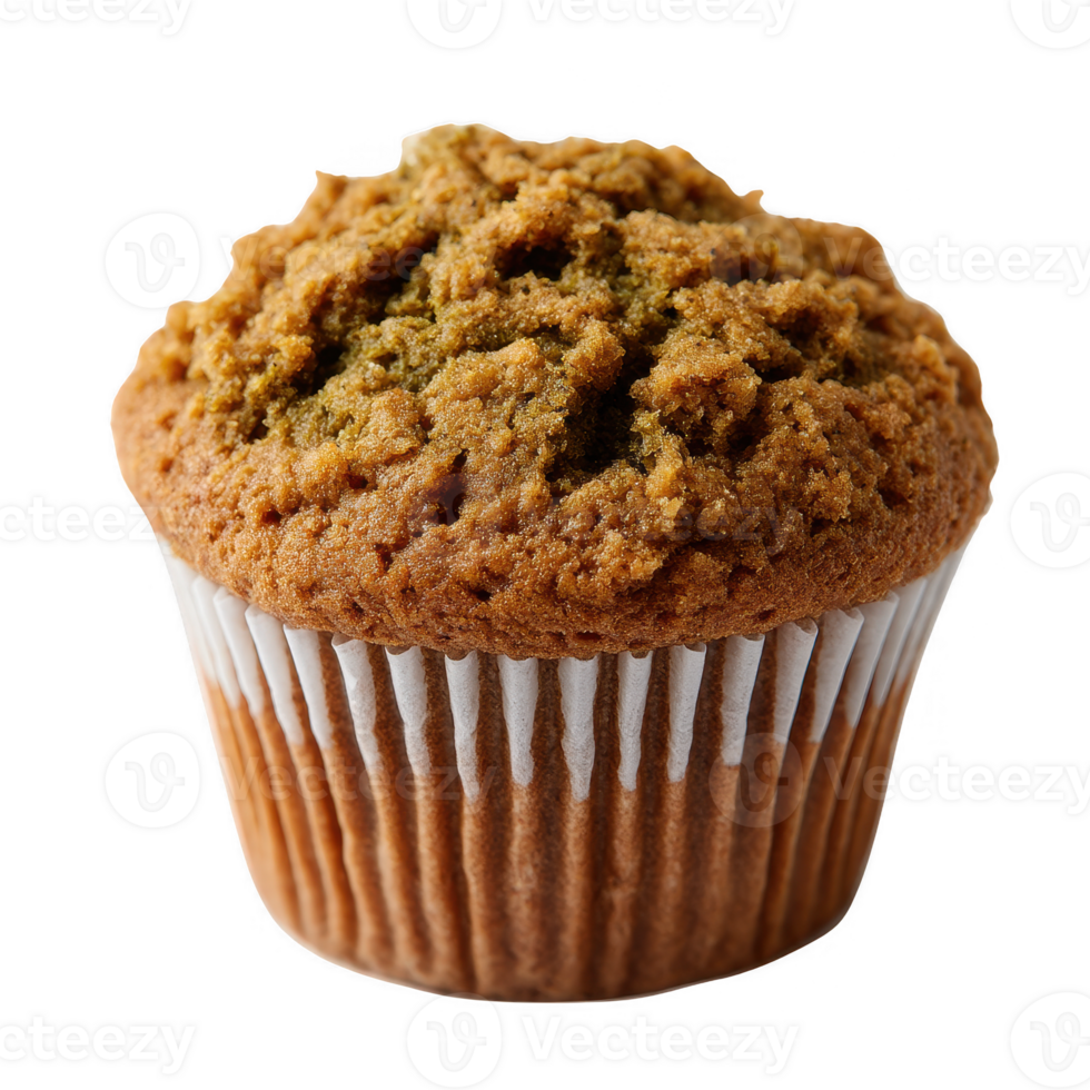 Delicious freshly baked muffin with a golden brown top and a soft texture, isolated on a white background. png