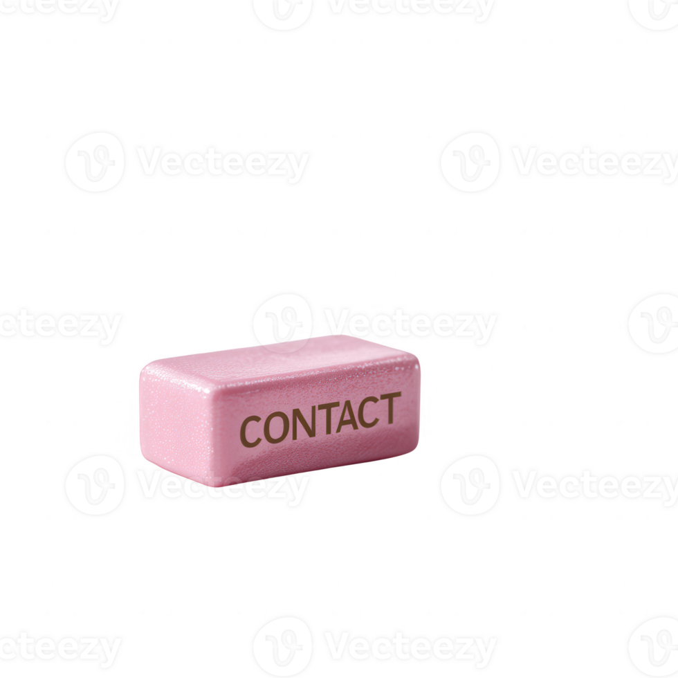 A pink contact block with the word 'CONTACT' displayed prominently, isolated on a white background. Ideal for communication and networking themes. png