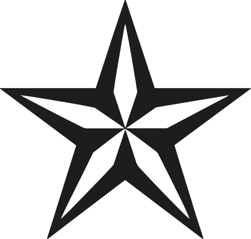 Outlined Layered Star Silhouette for USA Independence Day Designs vector