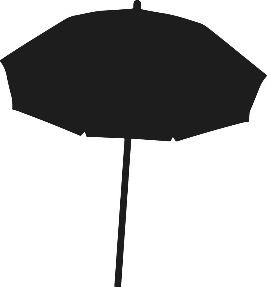 Simple Beach Umbrella Silhouette - Summer Holiday vector