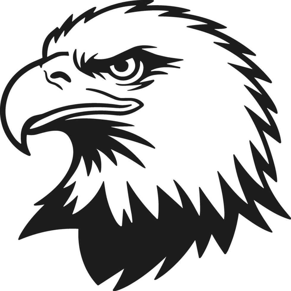 American Bald Eagle Head Silhouette - Patriotic Illustration for Independence Day USA vector