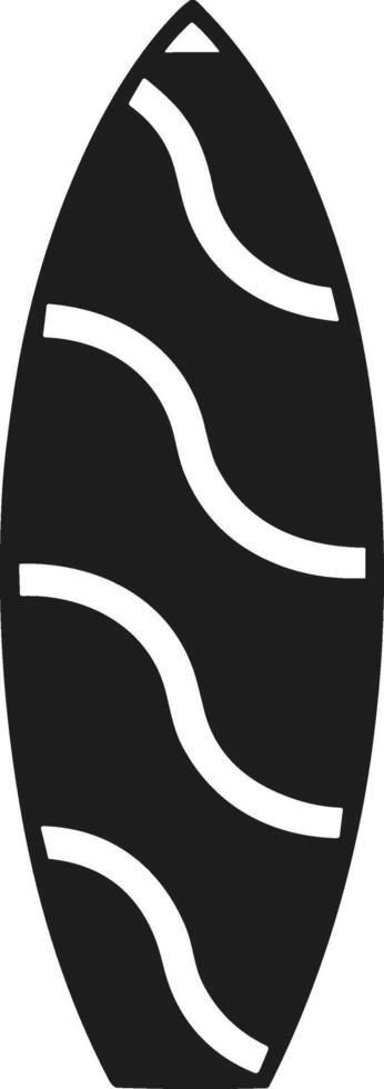 Stylized Surfboard Silhouette - Minimalist Beach Sport vector