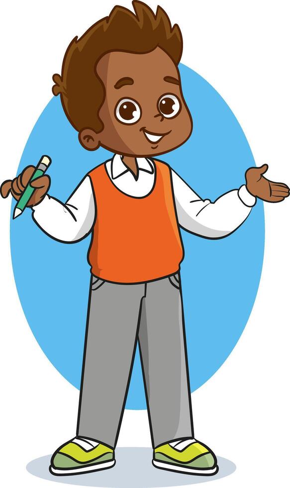 little student boy illustration vector