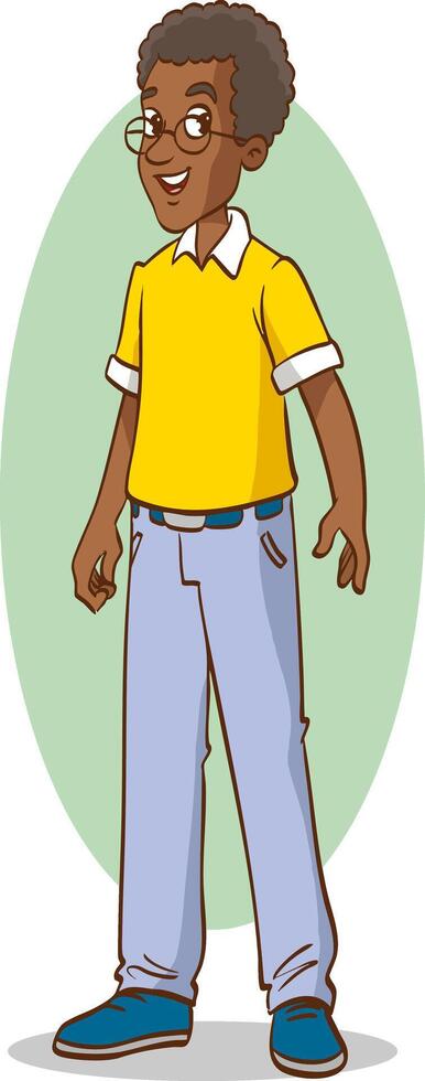 standing young man. vector