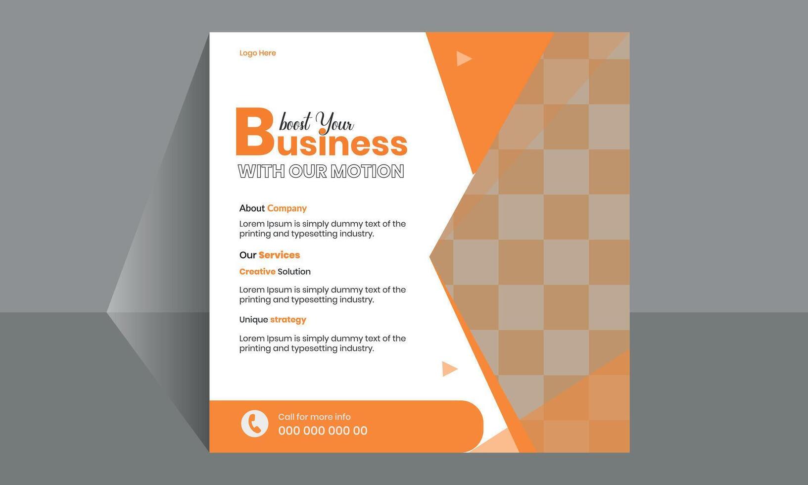 A corporate social media post design template vector