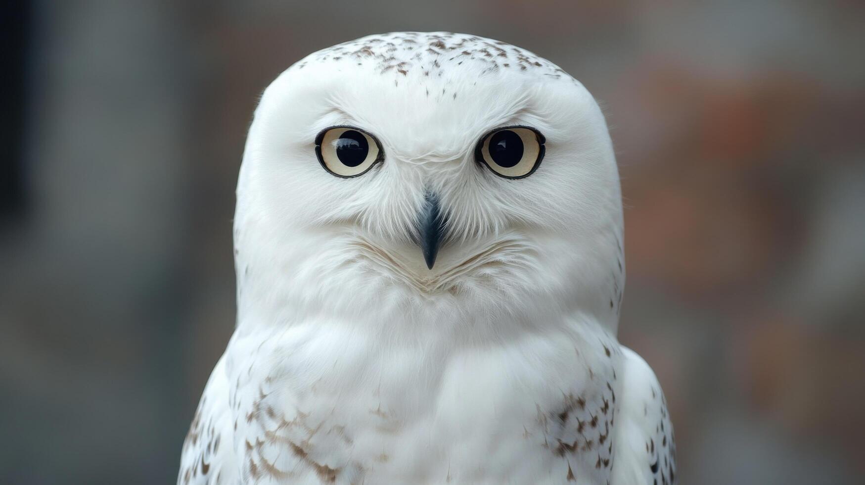 Majestic Snowy Owl Portrait A Look at this Arctic Beauty. Discover the captivating gaze and exquisite details of this magnificent bird of prey in its natural habitat. photo