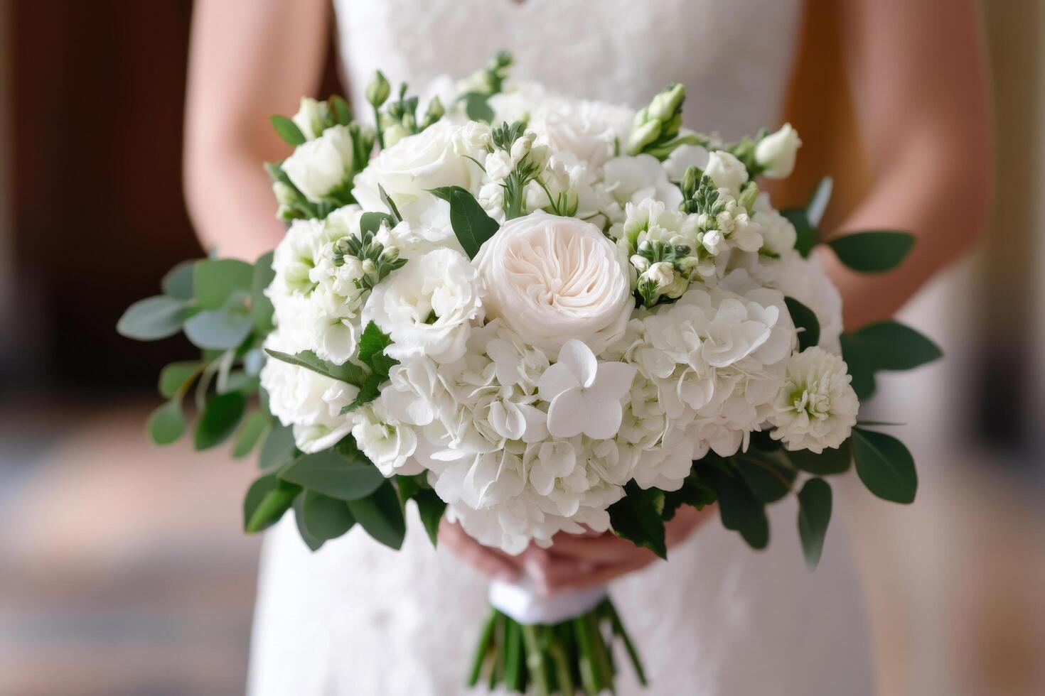 Stunning White Floral Wedding Bouquet A Perfect Celebration photo
