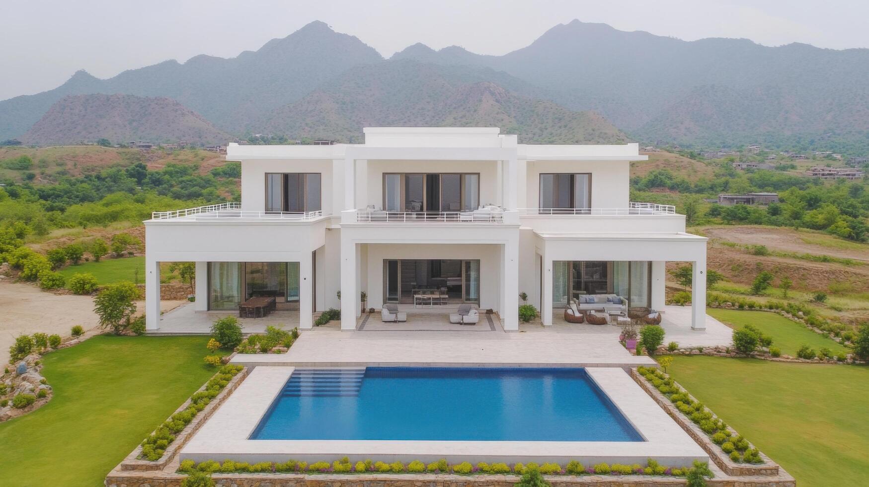 Luxury Modern Villa with Mountain View and Pool Exquisite Estate Home photo
