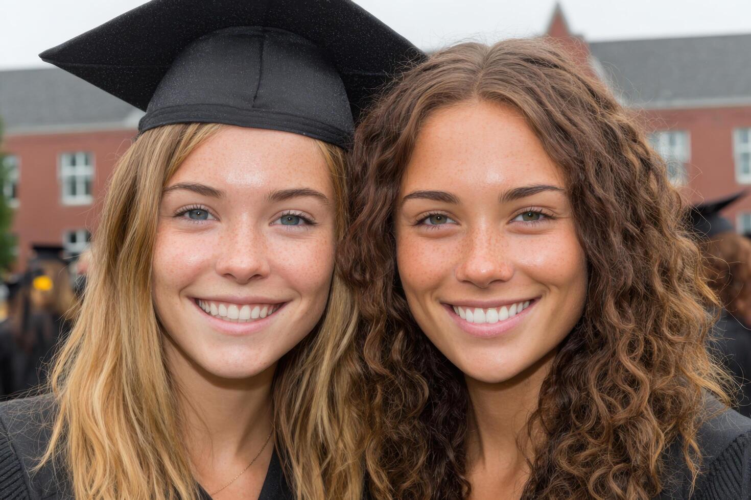 Two Graduates Celebrate Their Success photo