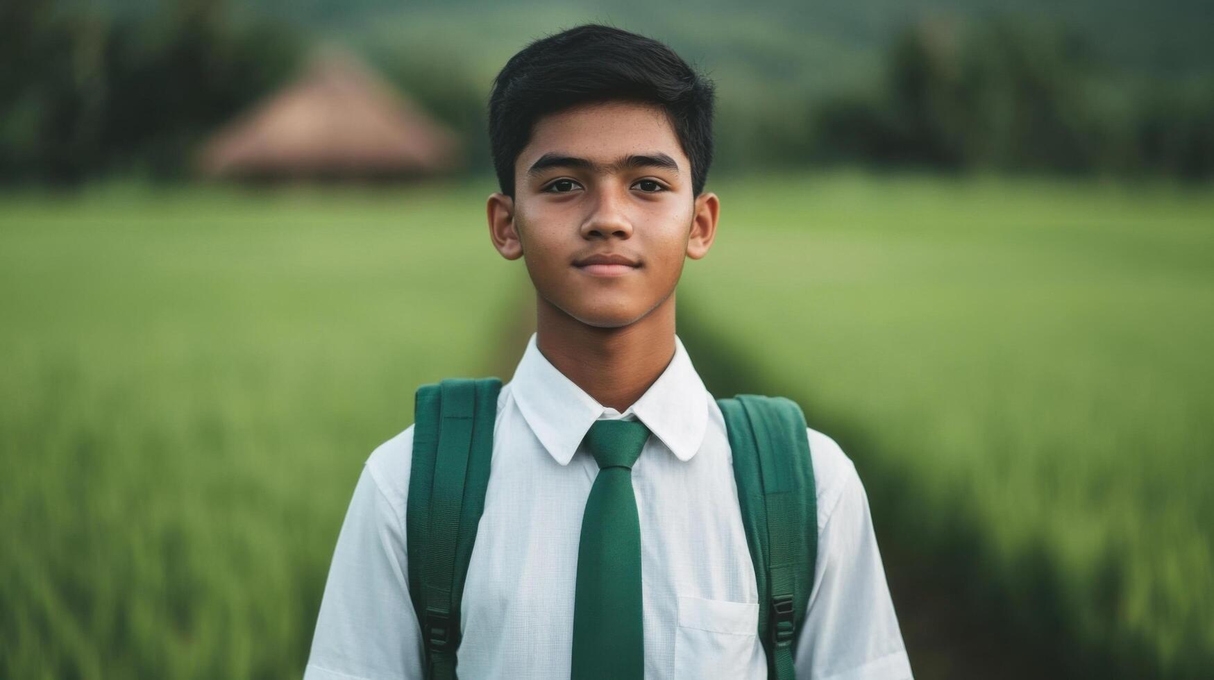 Portrait of a Student in a Rural Setting photo