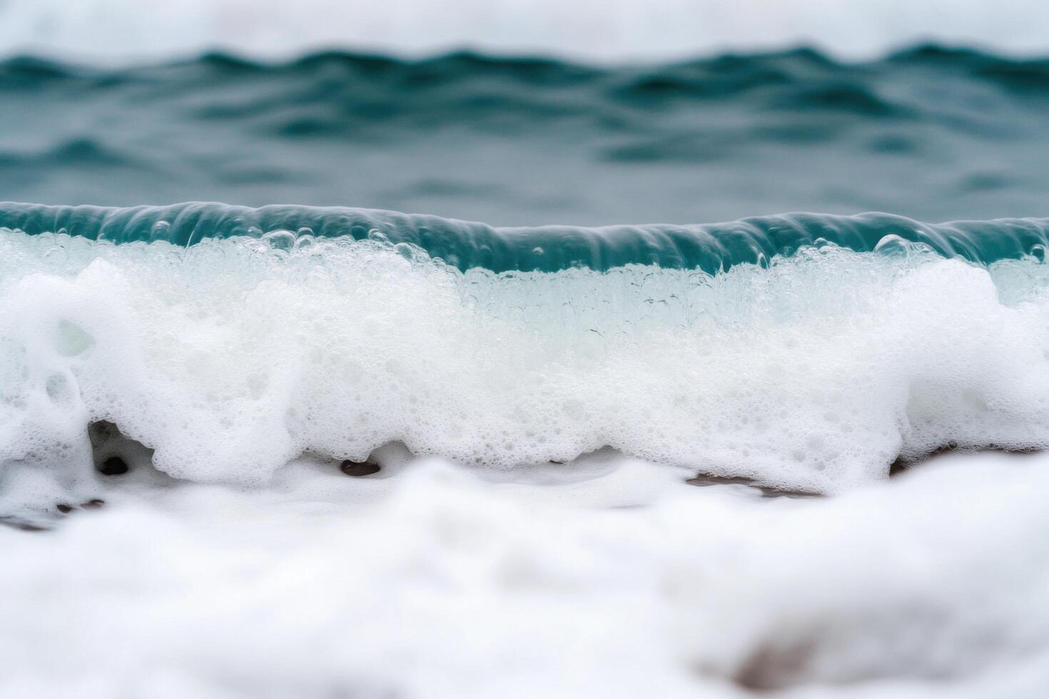 Ocean Waves Crashing on the Shore A Powerful Display of Nature's Energy photo