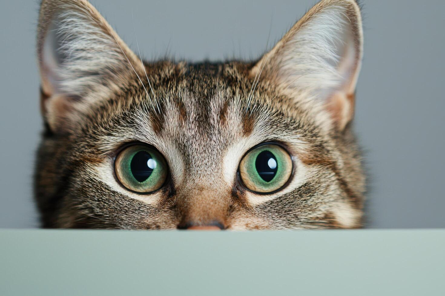 Intriguing Cat's Gaze A of Curiosity photo