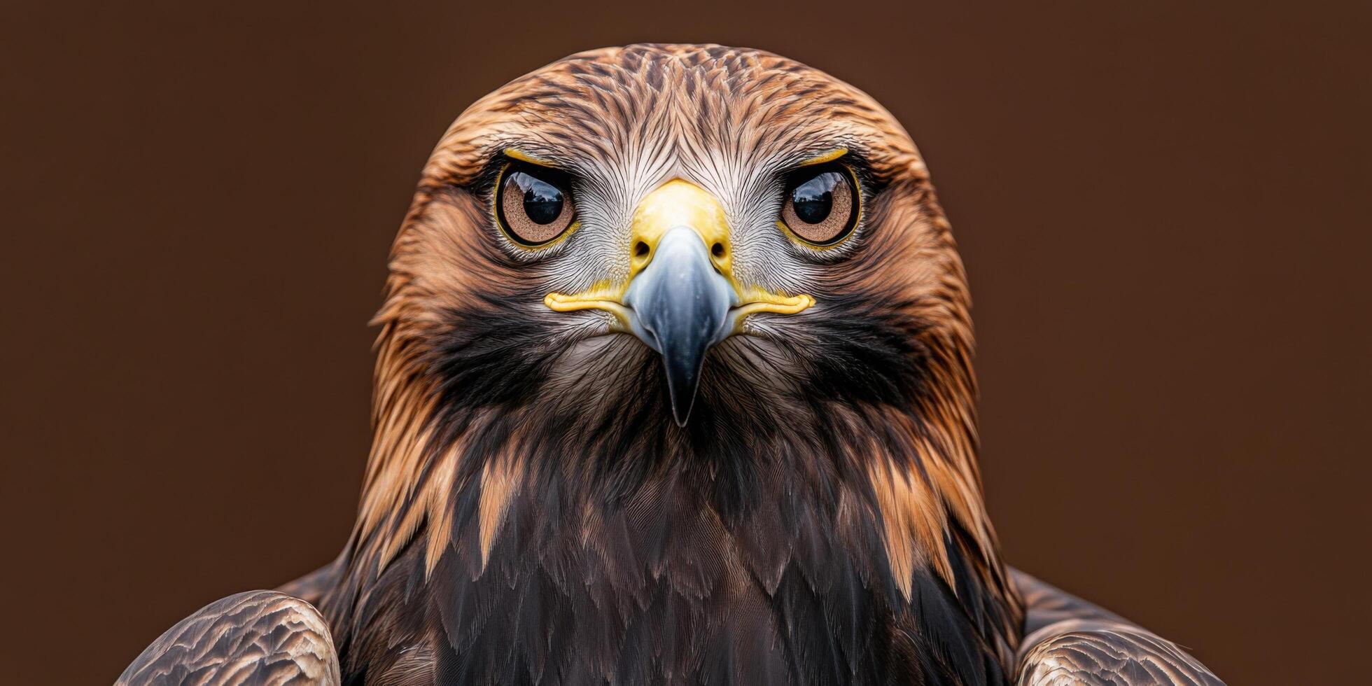 Majestic Golden Eagle Portrait A Look at a Wild Bird of Prey. Experience the intense gaze and intricate details of this magnific photo