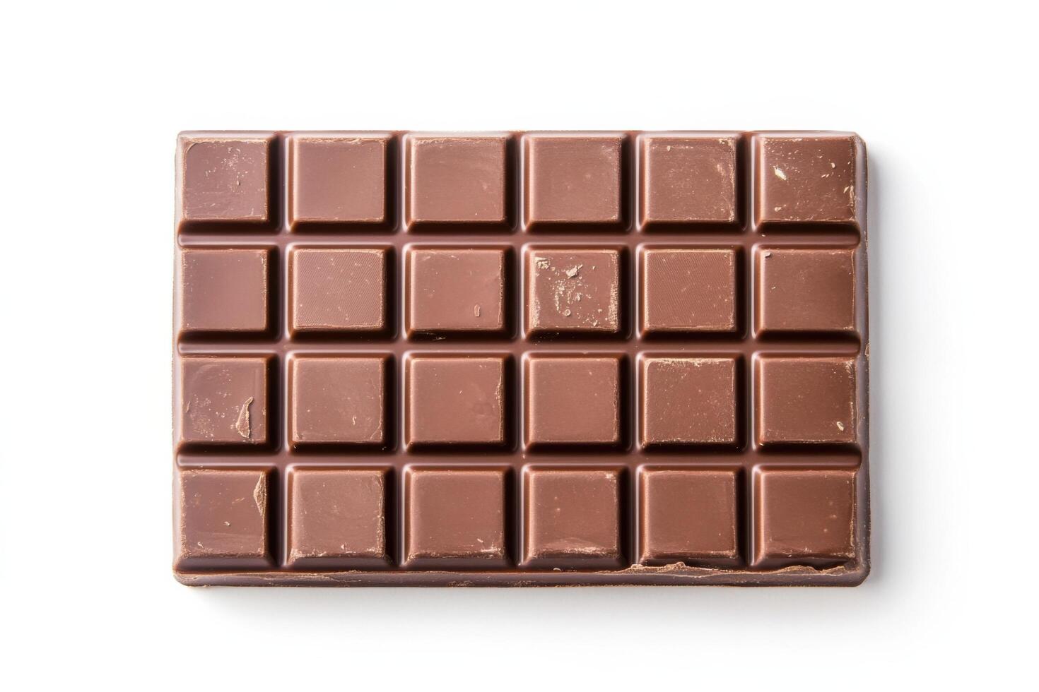 A Shot of a Milk Chocolate Bar, Highlighting its Rich Brown Hue and Smooth Texture. The Image Evokes Sensations of Sweetness, Ind photo