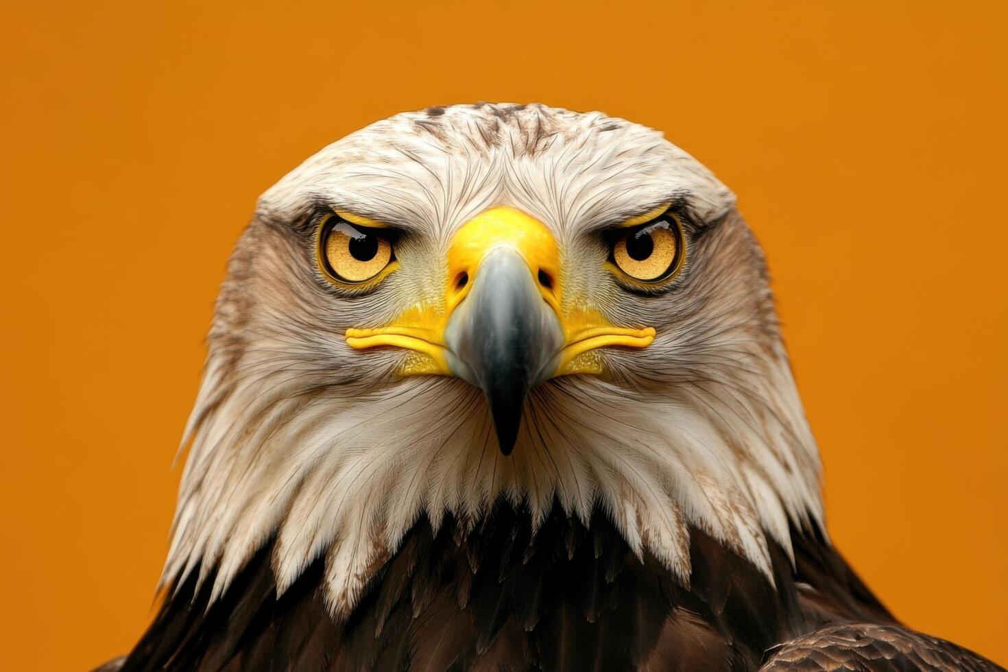 Majestic Eagle A Portrait of a Powerful Bird of Prey in its Natural Habitat. The image showcases the eagle's intense gaze and int photo