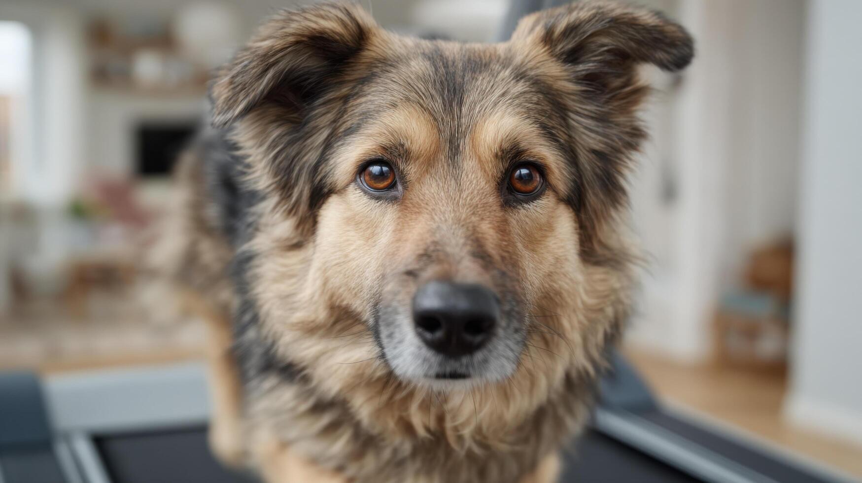 Heartfelt Portrait of a Fluffy Dog A Captivating of Man's Best Friend, Displaying Unconditional Love and Gentle Nature in a Cozy photo