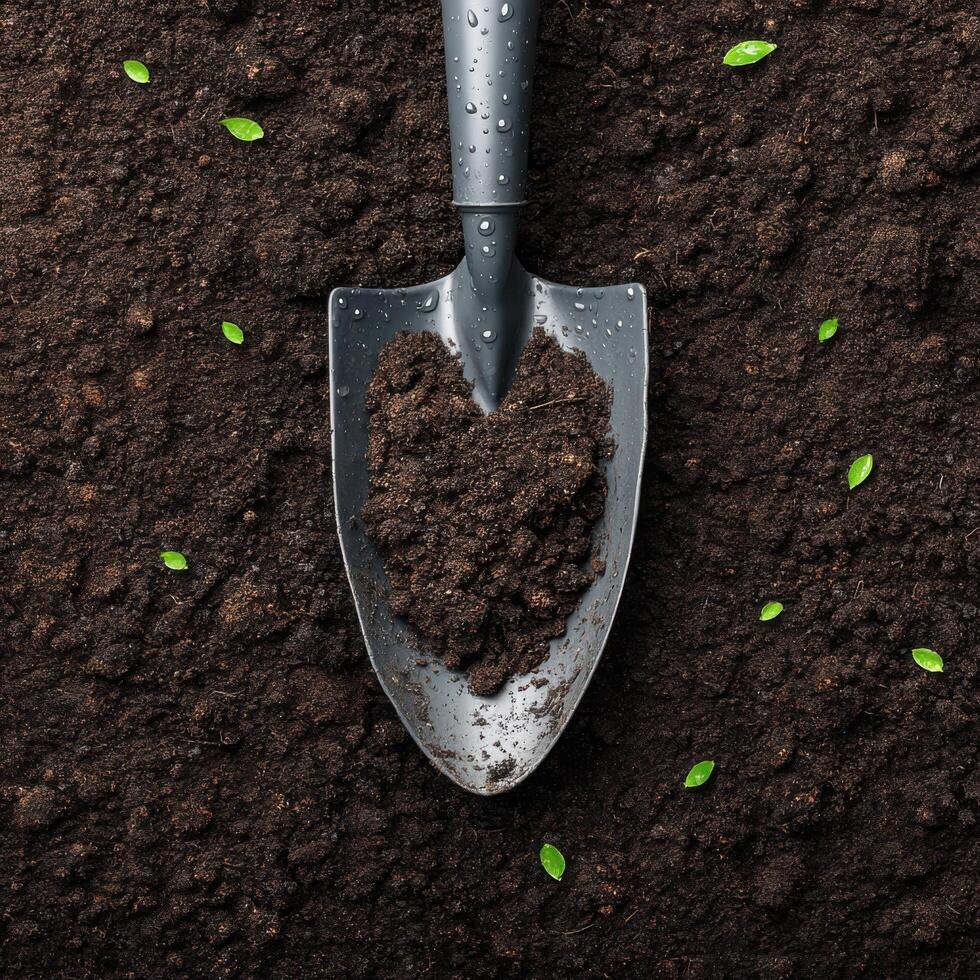 A Heart of Soil Cultivating Life and Growth in the Earth. A Symbol of Nature's Fertile Embrace and the Promise of Spring's Renewal photo