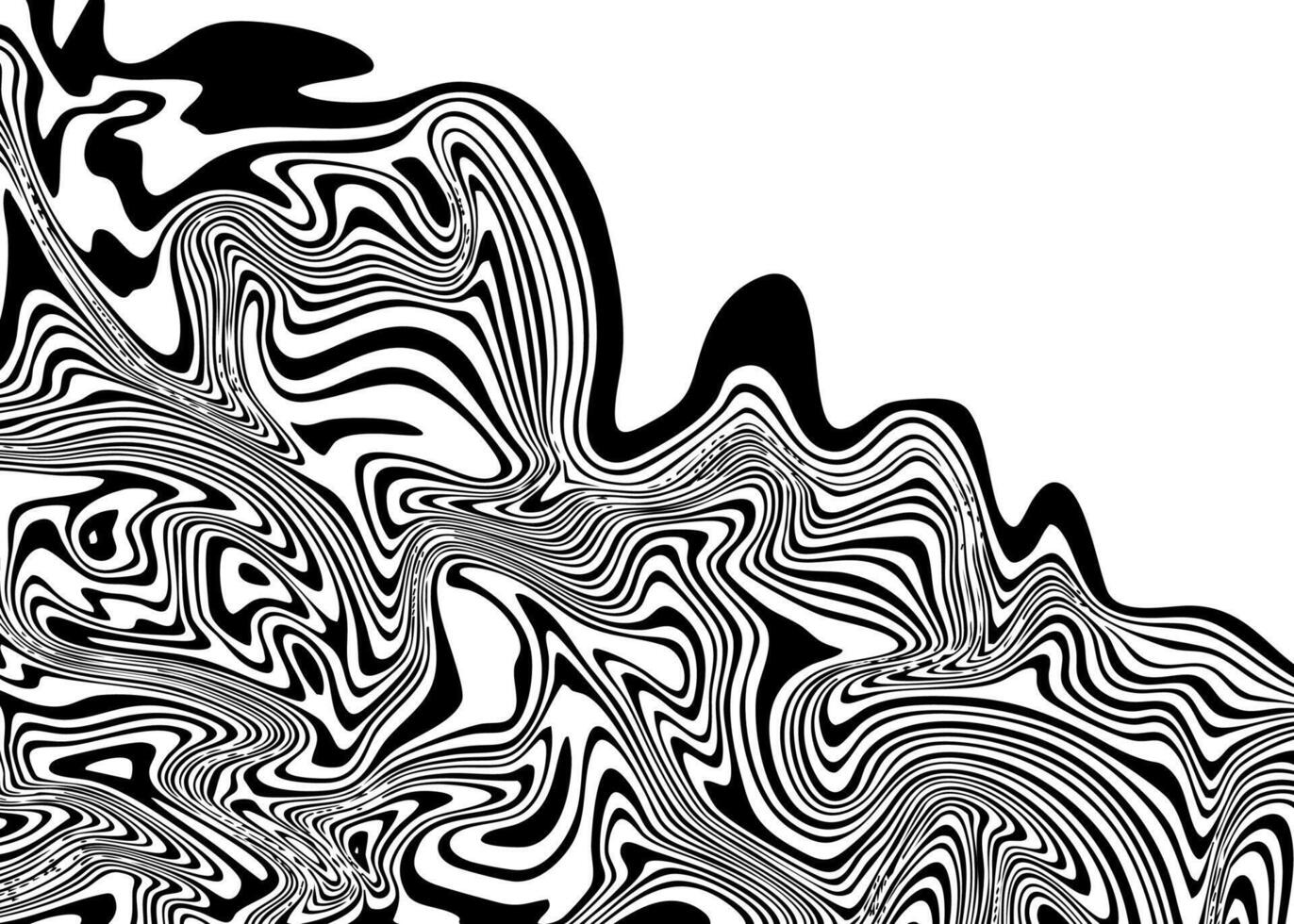Abstract black and white marbled, liquid or fabric background vector