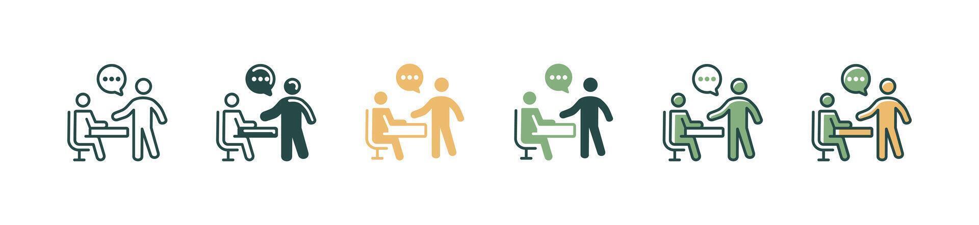 teacher workshop skill training icon business education classroom human resource development course signs illustration for web and app vector