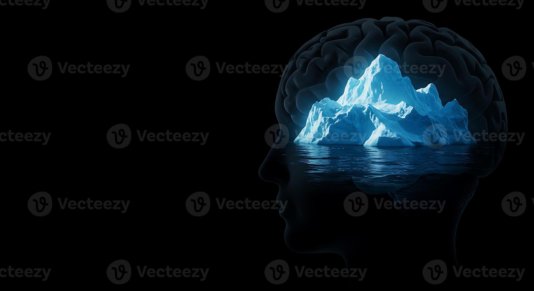 The Hidden Depths of the Mind. An Iceberg Metaphor for the Unconscious photo