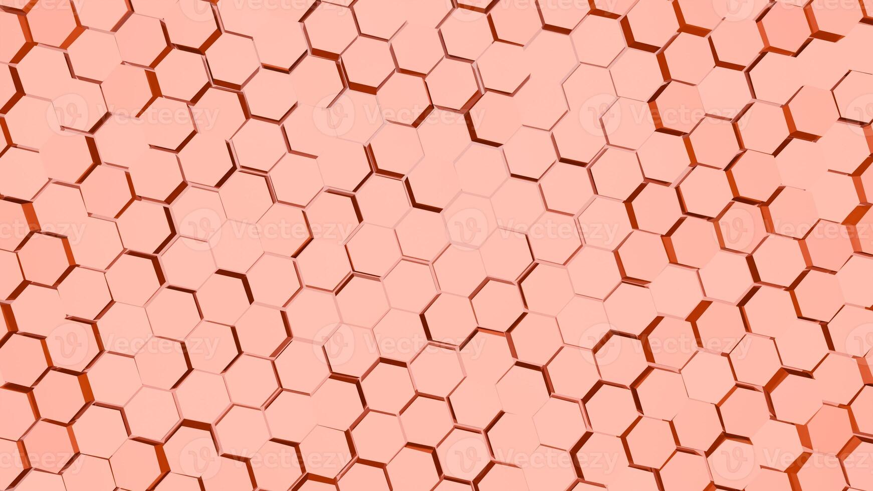 A background with a lot of orange hexagons photo