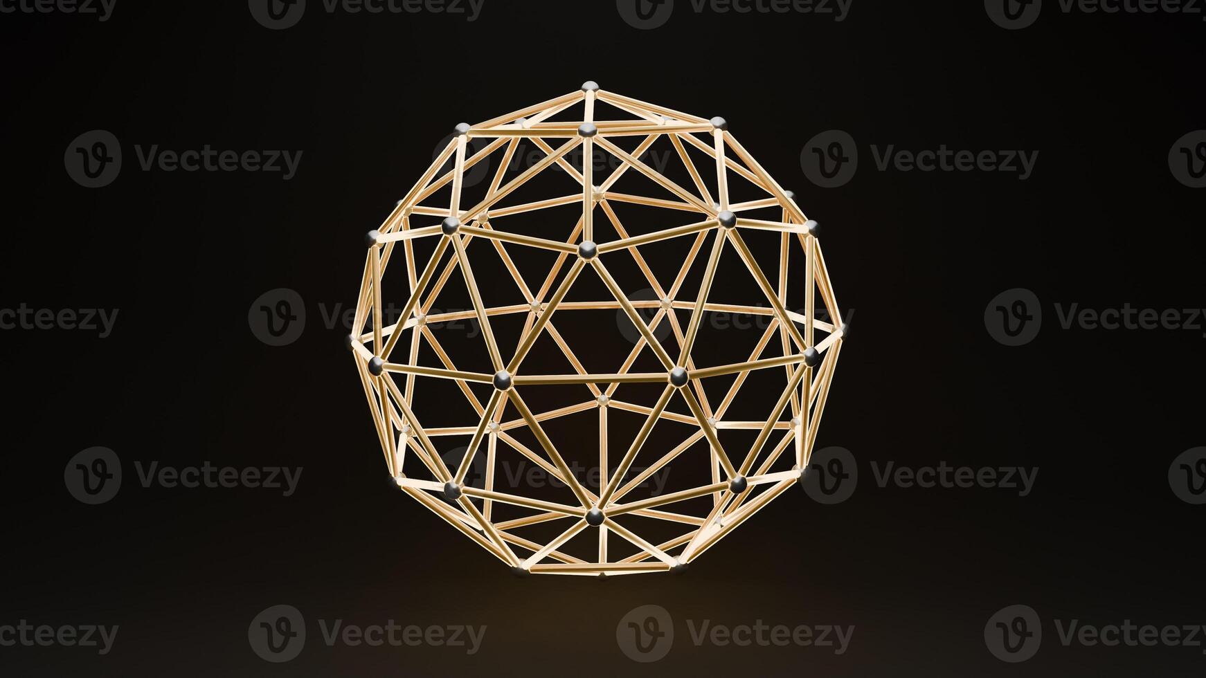 A 3d model of a geometric object made of wood photo
