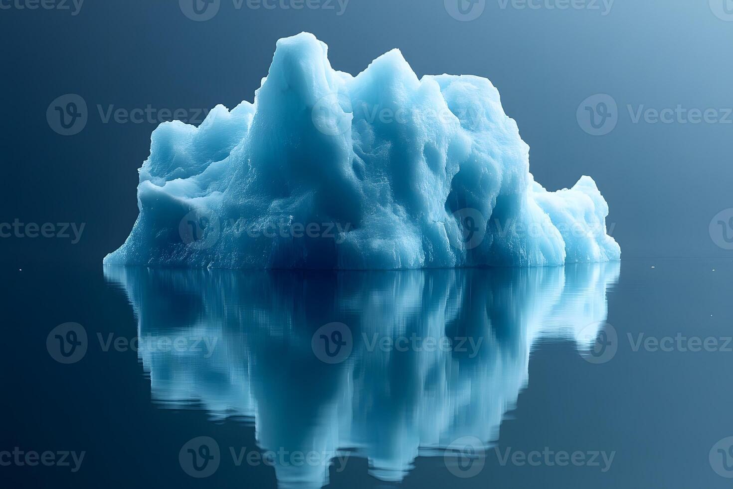 Majestic Iceberg Reflection on Calm Arctic Waters - Serene Landscape photo