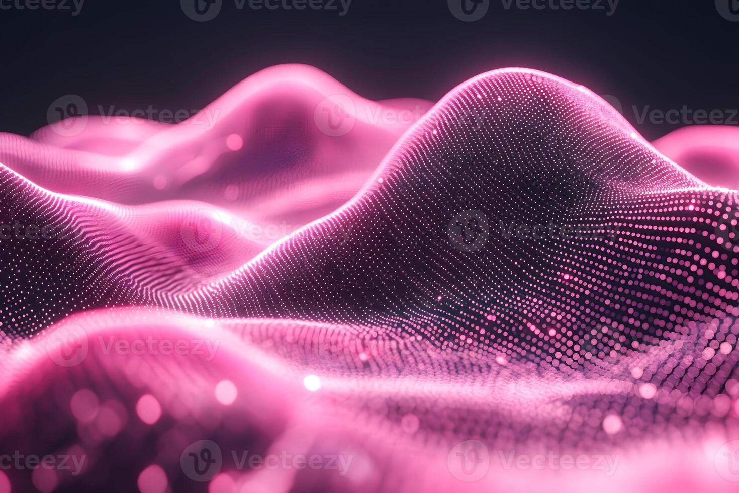 Futuristic Digital Waveform Pattern with Neon Pink Light for Tech Design photo