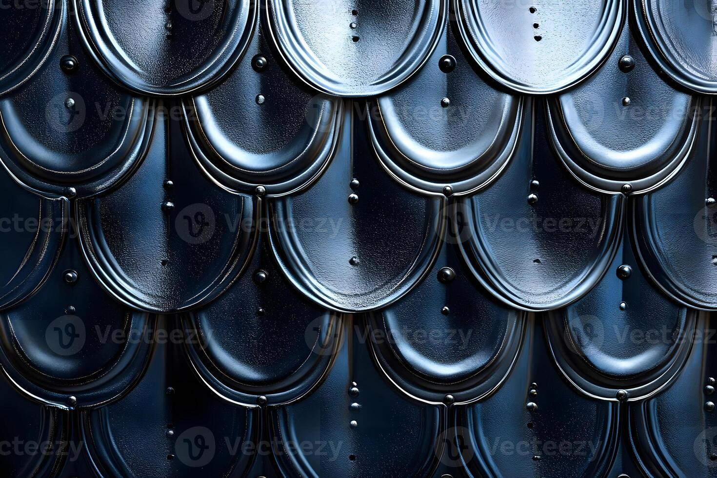 Abstract Metallic Texture with Overlapping Curved Patterns for Modern Design photo