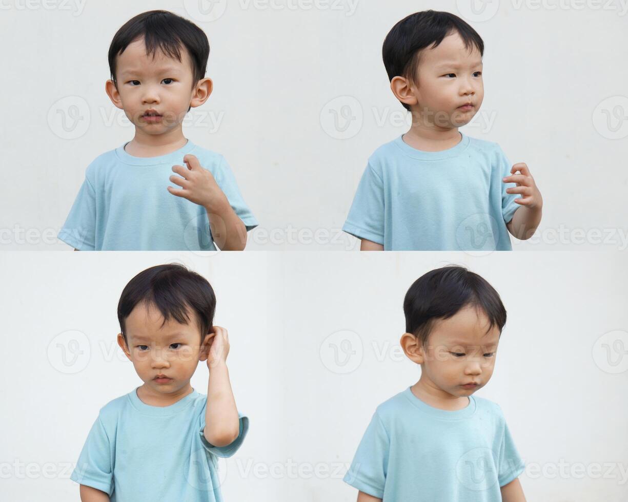 Expressive Boy in Various Poses photo