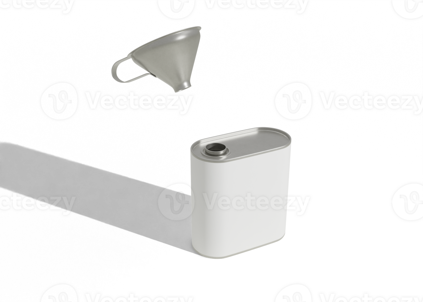 Metallic Coffee Can with Funnel for Label png